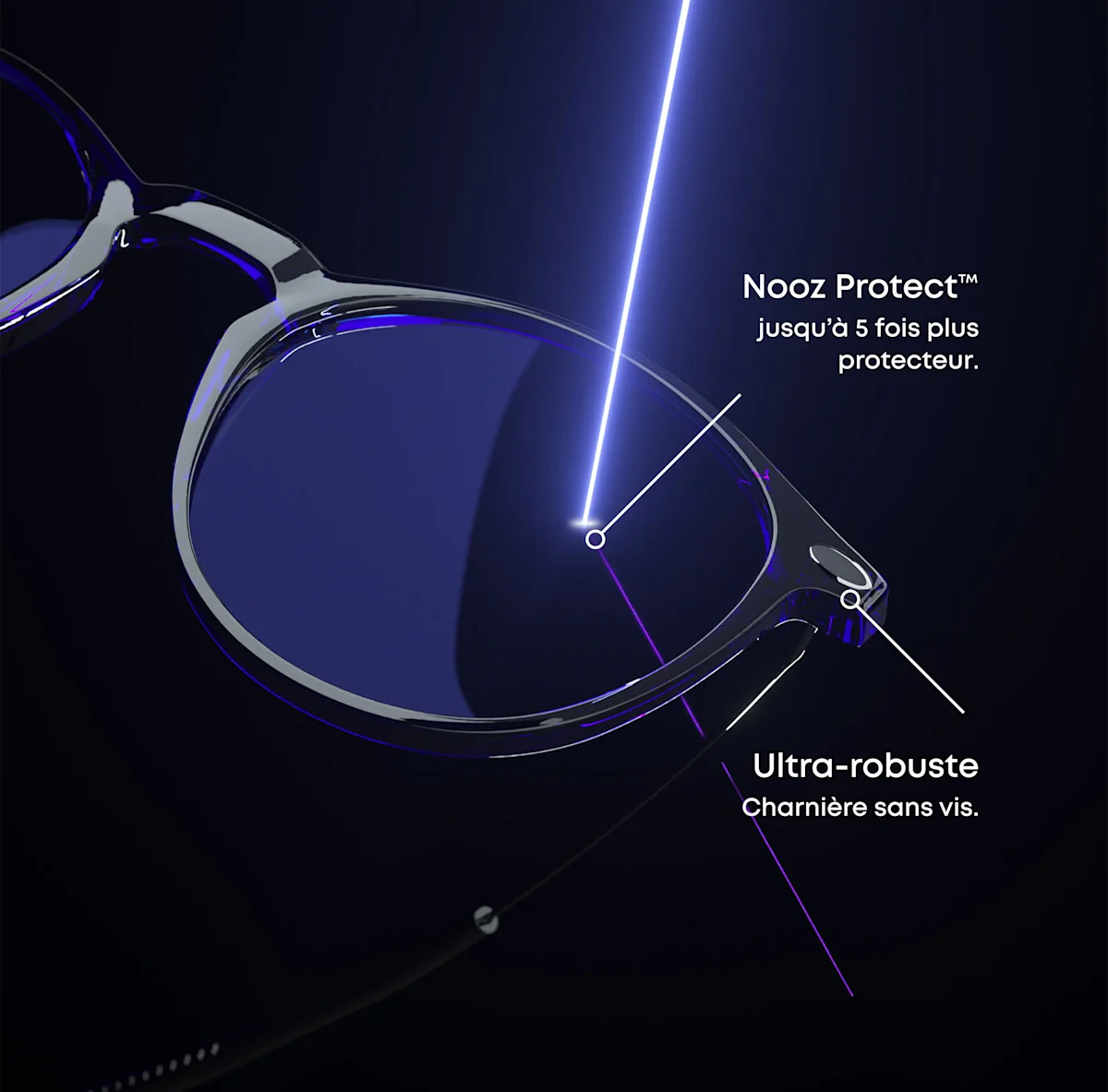 Une paire de Cruz Noir Lunettes anti-lumière bleue
