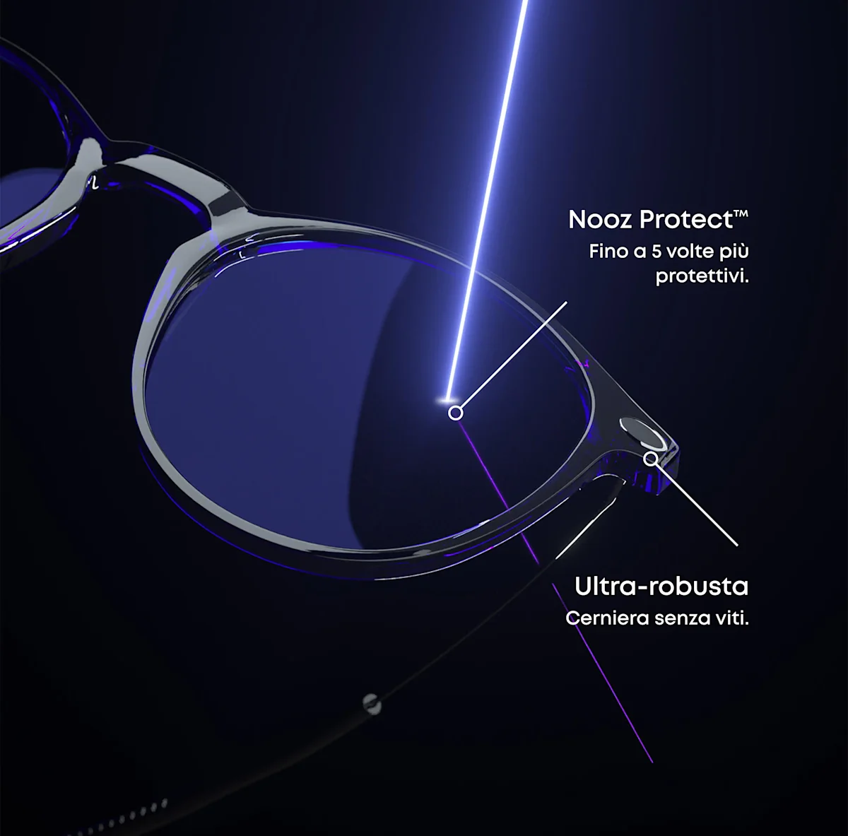 Un paio di Bao Nero Occhiali da lettura anti luce blu
